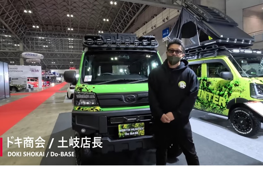 【新型アトレー&エブリイ・リフトアップ&カスタム】車高調サスペンションに強靭バンパー装着!~東京オートサロン2023出展マシン/ドキ商会さん・ノースハンター サバイバー~【4K】